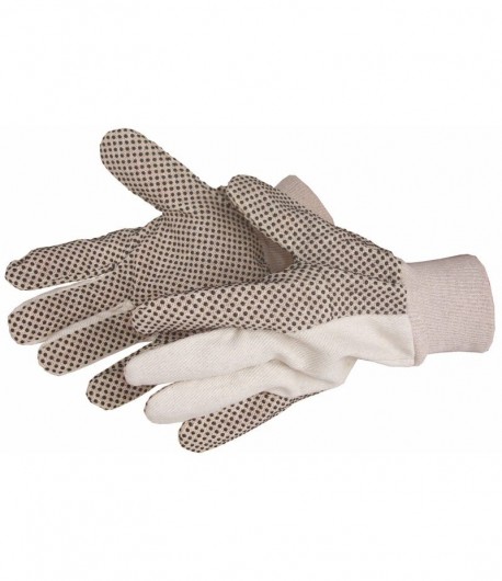 Black PVC - cotton gloves, for garden LT74100