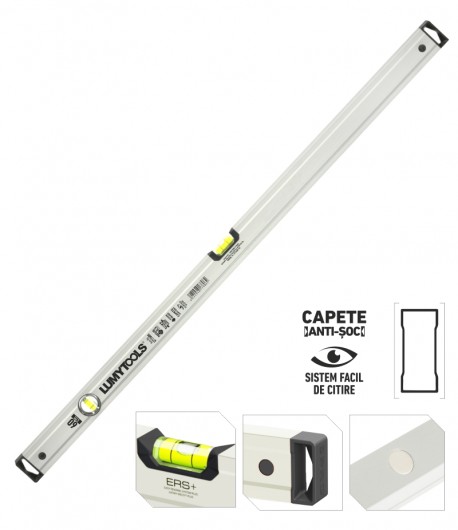 Nivela aluminiu PRO - doi indicatori, cu magnet LT17626