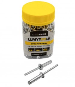 Aluminum pop rivets 4.8x19.0 mm, 150 pcs. In pvc box LT70512