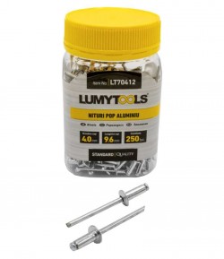 Aluminum pop rivets 4.0x9.6 mm, 250 pcs. In pvc box LT70412