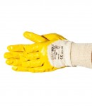 Yellow nitrile protecting gloves, CE LT74155