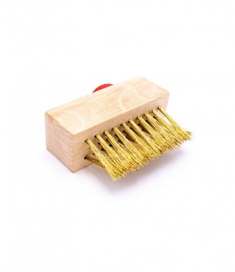 Pavement brush, metallic wire, 10 cm, PVC thread, without tail, LT35628