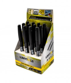 Permanent Markers Display, Black, 12 pcs, LT09205
